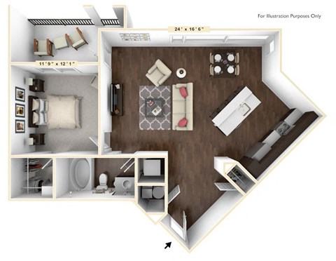 A4 Floor Plan  at Avant & Avant II, Carmel, Indiana